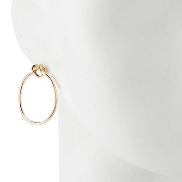 ❤️ Kate Spade Love Me Knot 14k Gold Plate Heart Hoop Earrings - NWT - Picture 6 of 13